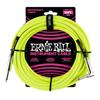 Genuine Ernie Ball 6080 Braided Instrument Cable, 10 Feet, 3.05m, Neon Yellow
