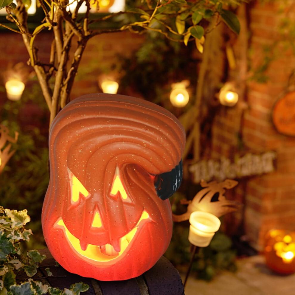 HBASD Halloween LED Pumpkin Lantern,Novelty Flash Pumpkin Lantern Lamp Toy for Home Party Supplies Room Decoration Props (G)