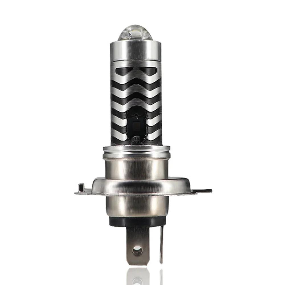 1PC Motorcycle Headlight LED H4 H6 BA20D P15D H4 Hi/Low Dual Colors Headlight Lens Bulb Motor Driving Lights DRL Front Lamp
