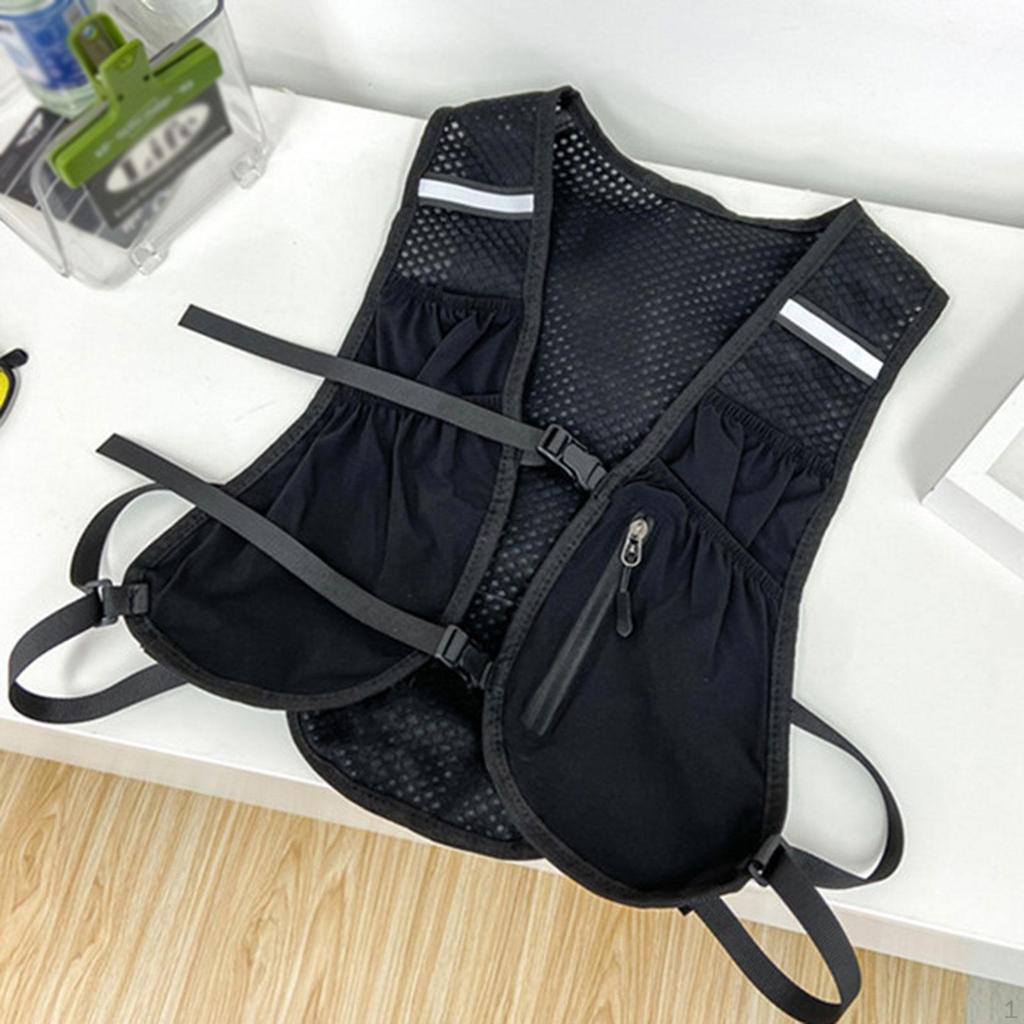 Жилет-питьевой рюкзак со светоотражающими элементами и отделениями для пеших прогулок и велоспорта