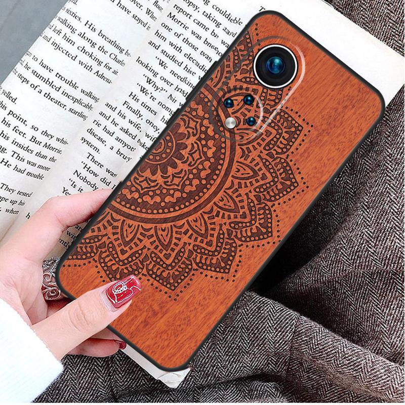 Деревянный чехол с цветочной мандалой для Honor Magic 5 6 7 8 Pro Honor Win RT X9d X9c X9b X9a X8c X8b 50 70 90 400 200 Lite