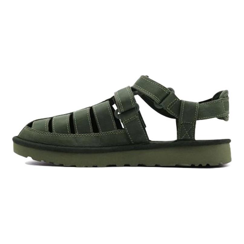 UGG Сандалии Dune Fisherman из коровьей кожи, зеленые, 1102694-MSG