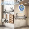 CICUFY 40cm Aluminum Kitchen Tool Hooks, Waterproof, Rustproof, Wall-Mountable, Strong Suction Cups, Gray