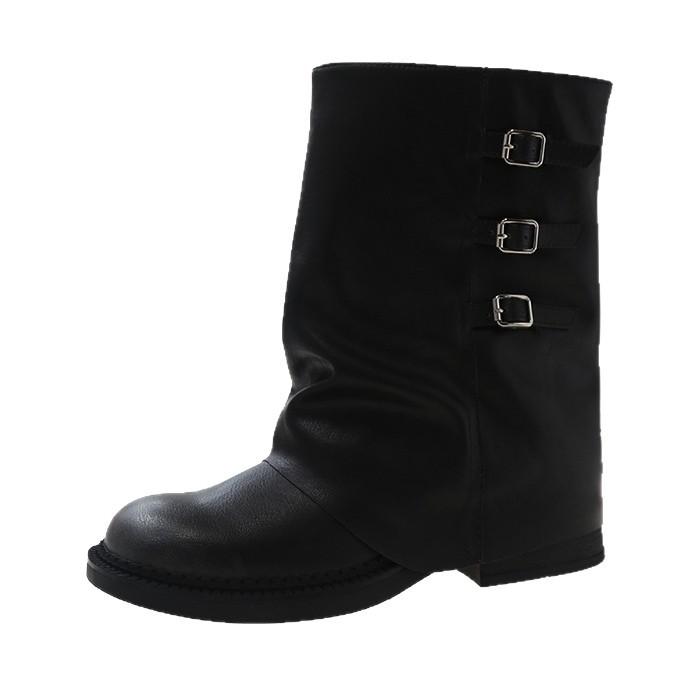 Thick-soled Martin boots women's 2025 autumn new retro western jeans tube boots European Chelsea pipe short boots