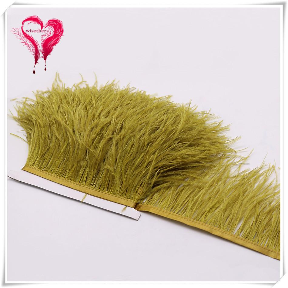 Ostrich Hair Cloth Edge Dress Dress Accessories Skirt Feather Trim With 10-15Cm Tassel