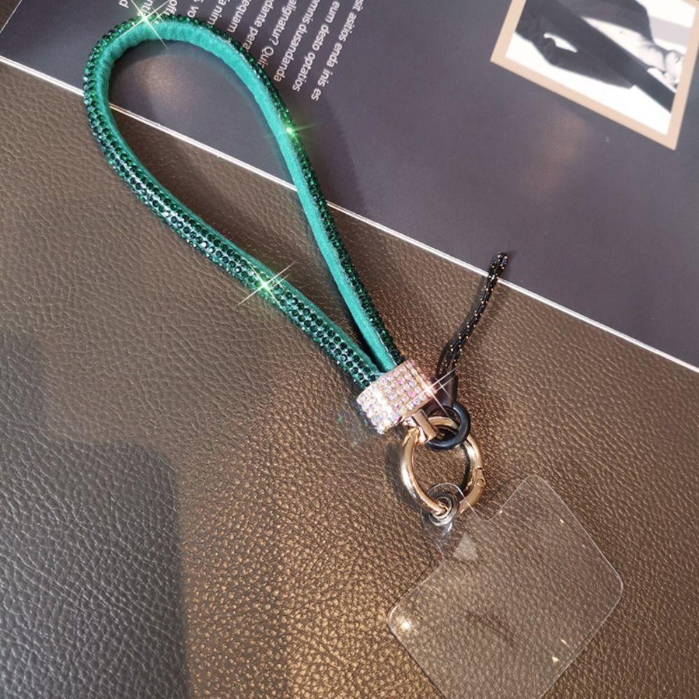 Блестящий бриллиантовый кристалл, шнурок-брелок против потери, подвесной шнур, ремешки на запястье, аксессуары для телефона