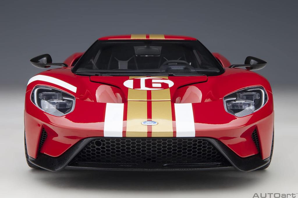 AUTOart Ford GT Alan Mann Heritage Edition Stripe Готовый продукт 1/18 Красный/Золотой