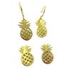 [P8076] - 2 Pairs of Golden 'Pineapple' Steel Buckles - 13x8 Mm