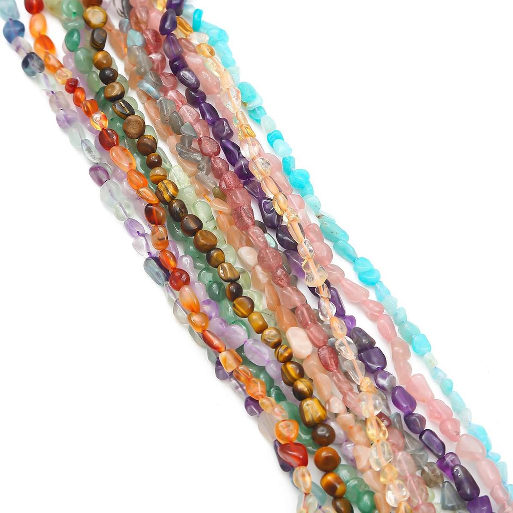 40-55 шт., натуральные красочные каменные бусины неправильной формы, свободные бусины для изготовления ювелирных изделий, браслет, ожерелье, аксессуары 15 дюймов, нить