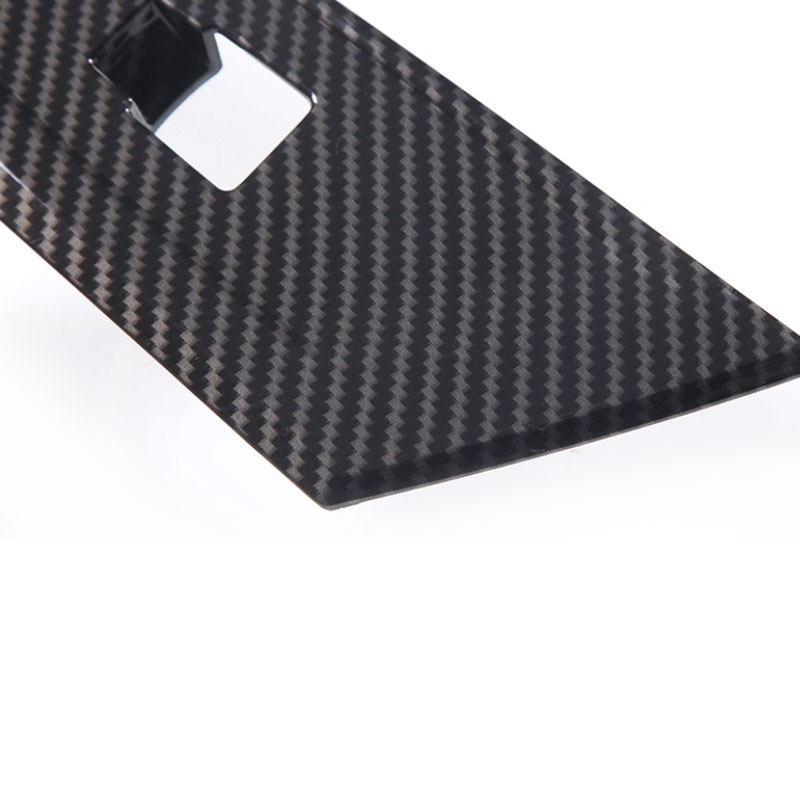 For BMW 4 Series G22 G23 G26 LHD ABS Carbon Fiber Style Car Inner Door Window Lift Button Cover Frame Trim