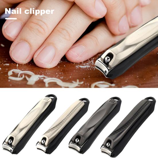 Прецизионные кусачки для ногтей с большим отверстием, острые пропилы, нож для ногтей с защитой от брызг, портативный профессиональный триммер для твердых ногтей и ногтей на ногах из нержавеющей стали