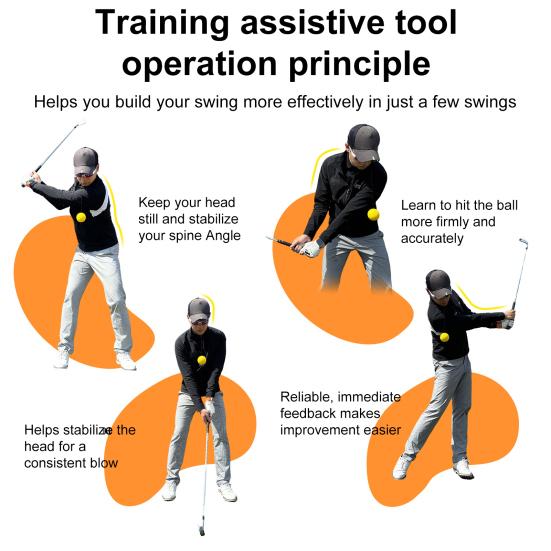 Golf Swing Trainer Ball Swing Posture Correction Golf Training Aid Arm Forearm Elbow Posture Teaching Practice Equipment for Men Women
