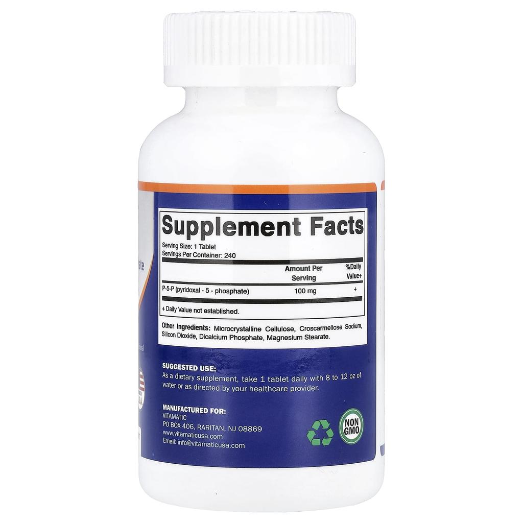 Vitamatic, P-5-P, 100mg, 240 tablets