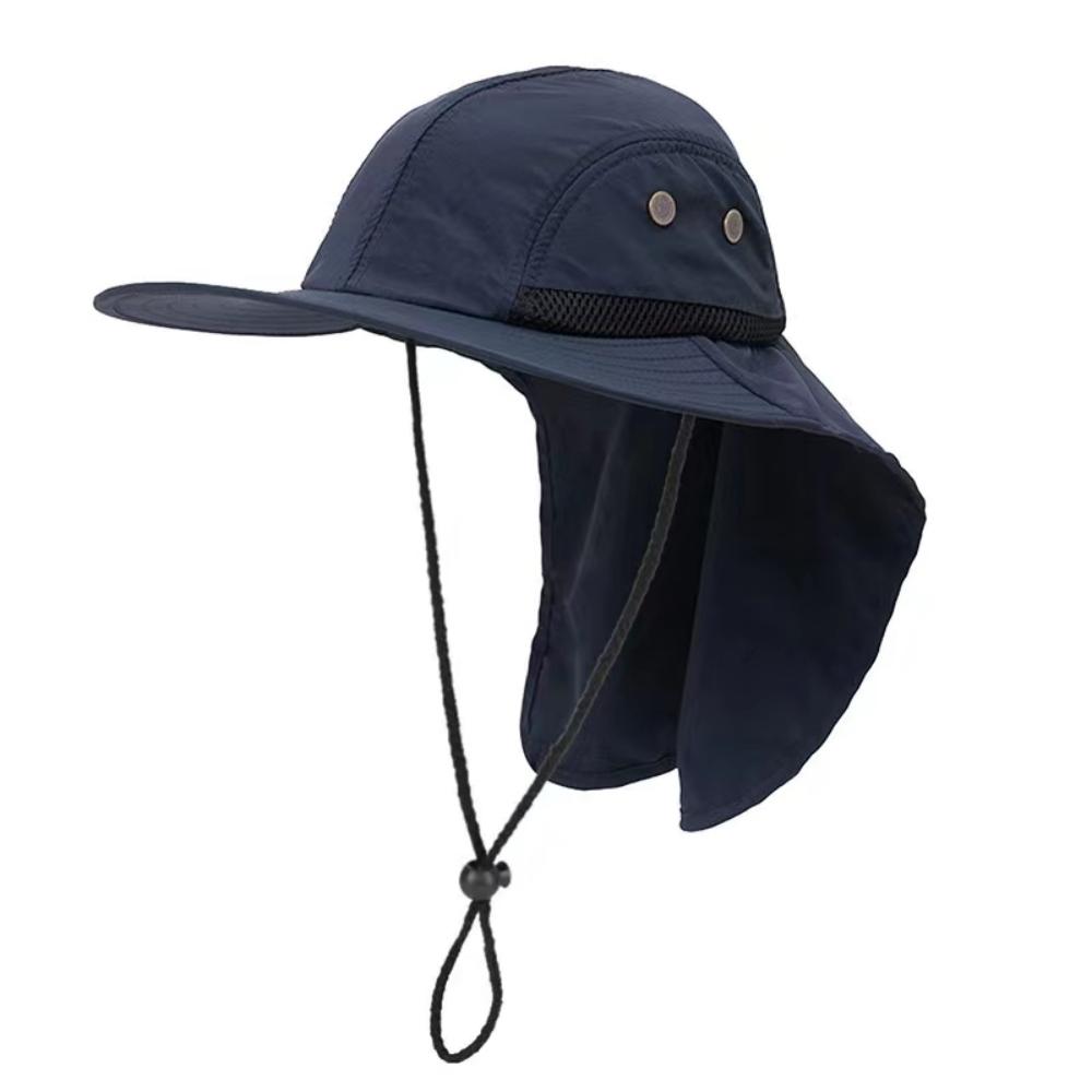 2025 Unisex Sun Hat Outdoor UPF50+ Moisture Wicking Fast Dry Mesh Wide Brim Custom Logo Blank Bucket Hat for Fishing Casual Use
