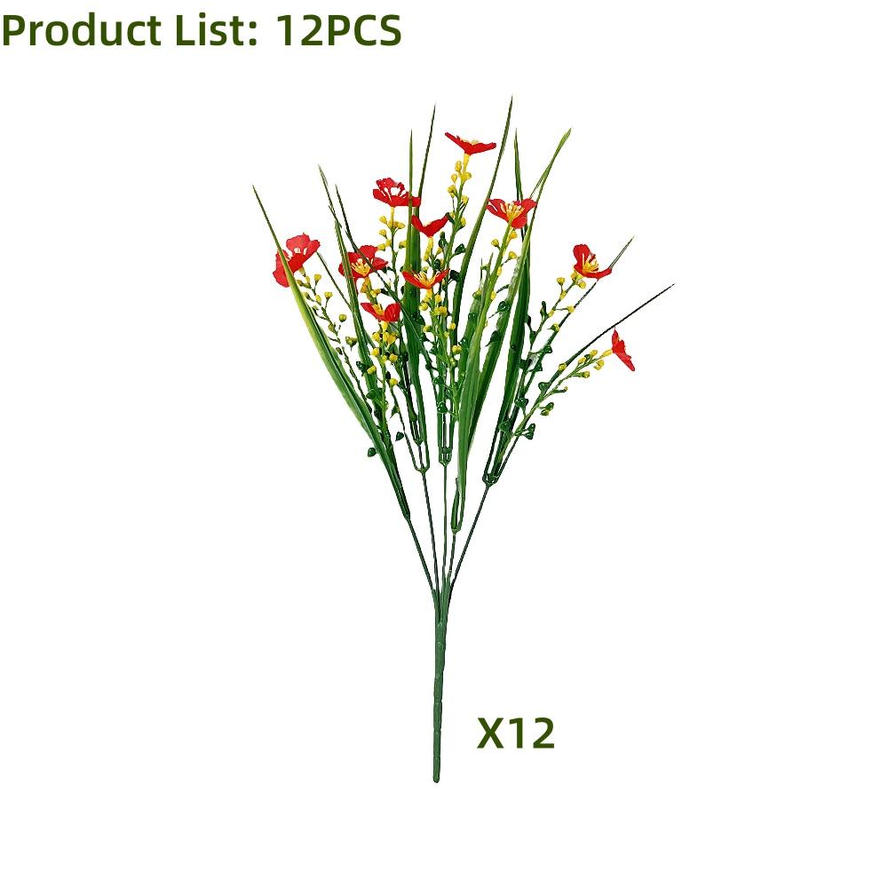 12 шт. Искусственные цветы ромашки, Пластиковые искусственные цветы для дома, в помещении, снаружи, для сада, патио, окна, крыльца, фермерского дома, снаружи