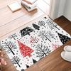 Christmas Truck Welcome Mat Non Slip Floor Rug Washable Bathroom Bedroom Kitchen Entrance Doormat Polyester Home Decor Carpet