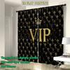 2 шт. штор с принтом Crown VIP, подходящих для украшения спальни, гостиной, кухни, для дома, для окна