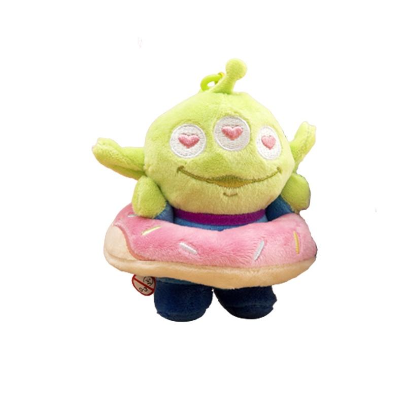 Disney Toy Story Alien Plush Doll Pendant Doughnut Hamburger Keychain Kid Gift