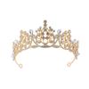 Children's Hair Accessories Crown  Simple Princess Water Diamond Hair Band  Electroplated Fashion Show King Crown Hair Band