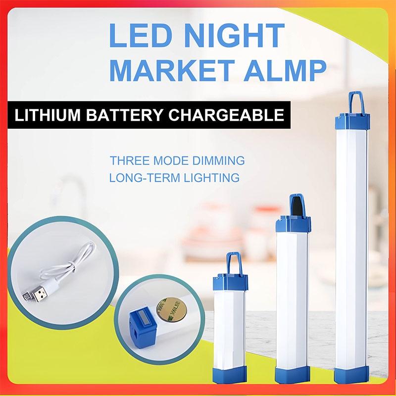 Multifunction USB Rechargeable Led Light Tube Magnetic Night Market Light Portable Emergency Camping Fishing Night Light