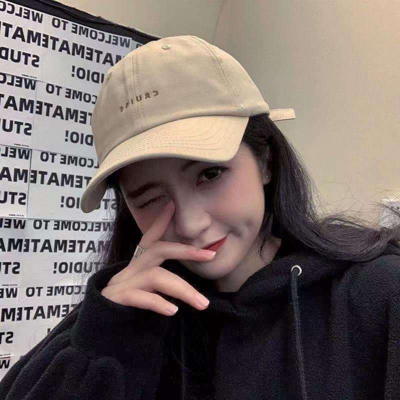 Foreign Style Hat English Letter Embroidery Cap Small Fresh Baseball Cap Japanese Age-Reducing Simple Hat