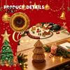 Small Christmas Tree for Desk Handwoven Rattan Tree, Cone Xmas Tabletop Ornament, Rustic Shop Props Holiday Centerpiece Mantel Fireplace And