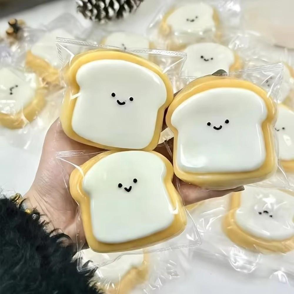 Soft Stress Relief Toy Toast Shape Sensory Toy Creative Squishy Toy Holiday Gifts