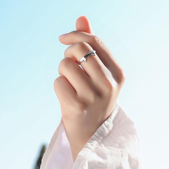 Кольцо для пары, кошачьи уши, покрытие, украшение, ювелирное изделие, регулируемое кольцо на палец для повседневного ношения