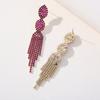 Длинные висячие свадебные серьги для женщин цветные цельные кристаллы шарм пирсинг подвески девушки вечеринка подарок роскошь мода