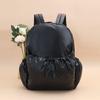 Silver Texture Drawstring Backpack Large Capacity Casual Backpack Women'S Niche Design Lazy Style Schoolbag