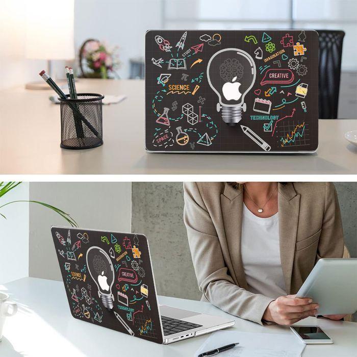 Защитный чехол для MacBook Air 15 дюймов - BOOLING - M4 M3 M2 - Ультратонкий - Нескользящий - Научный узор