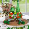 St. Patrick's Day Gnome Decoration Plush Gnome Doll Figurine with Shamrock Handmade Irish Faceless Dwarf Ornament for Table Decor