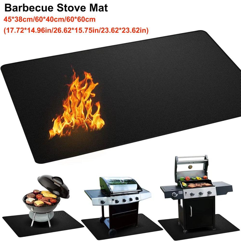 Oilproof Fireplaces Protective Mat High Temperature Resistant Barbecue Pad Outdoor BBQ
