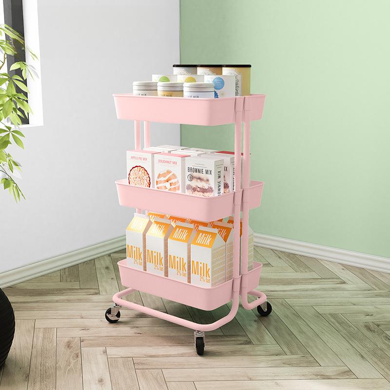 Тележка для хранения вещей Напольная стойка для спальни Многоуровневая стойка для хранения вещей Передвижная стойка для ванной комнаты