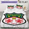 Wrexham AFC Pattern Bedding uilt Set uilt Cover Pillowcase Home Decoration Birthday Gift (1 * duvet cover + 2 * pillowcase  without core)