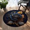 Tree Of Life Round Area Rug Soft Velvet Bath Mat Living Room Sofa Coffee Table Bedroom Bedside Floor Mat