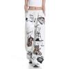 Loose Fitting Casual Pants Fashionable Cartoon Dog and Cat Graffiti Pattern Leggings