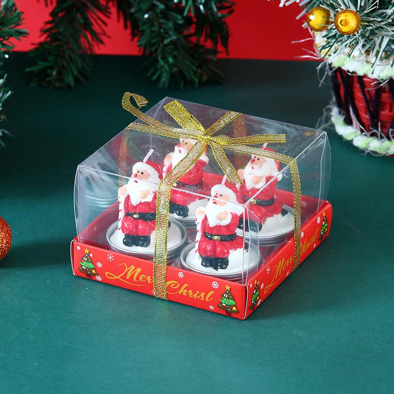 New Christmas Candle Set Souvenir Venue Decoration Small Ornaments Atmosphere Candle Light Small Gift