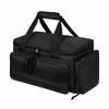 Thick Padded Base Tool Storage Bag Black Color Water Resistant Tool Bag  Outdoor Activities