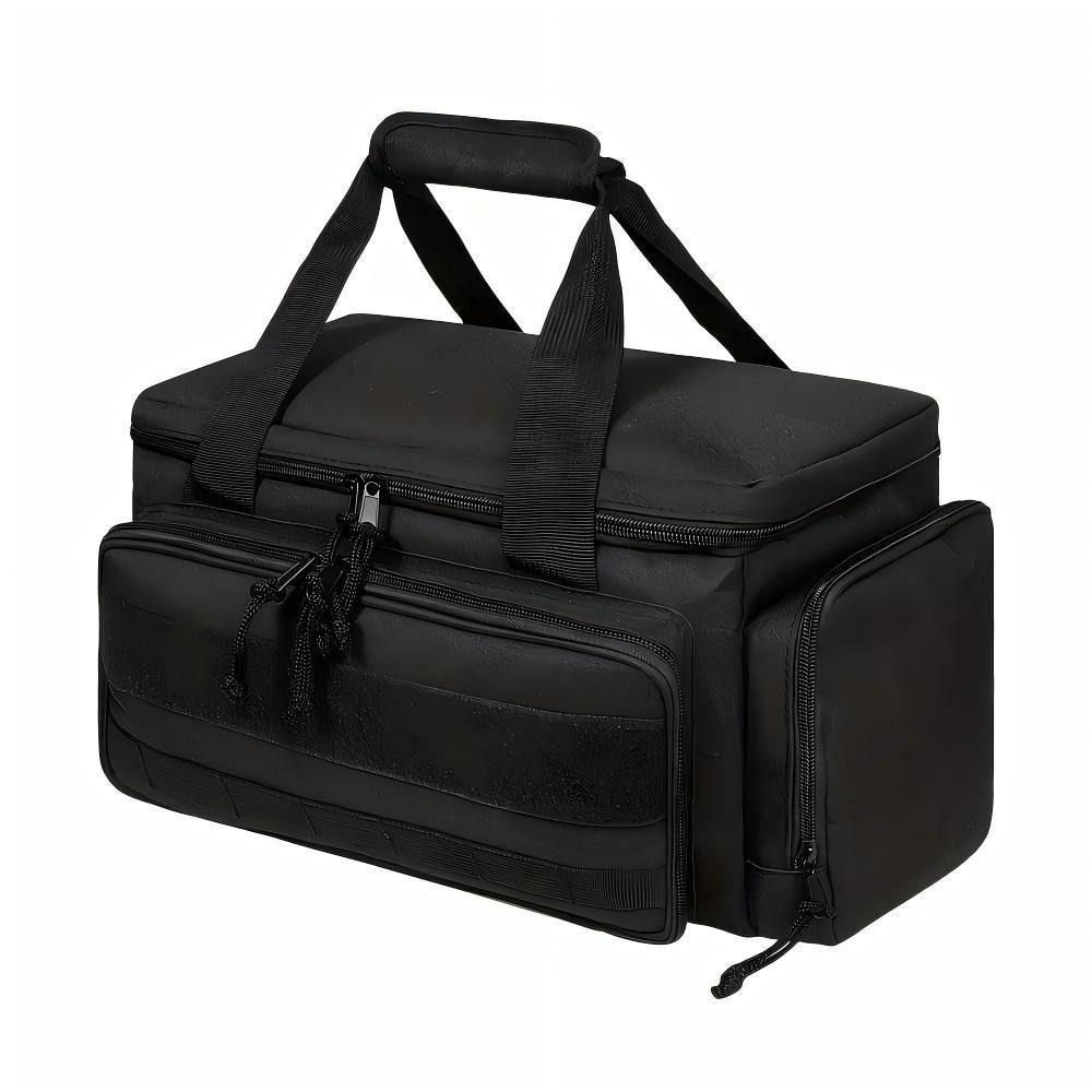 Thick Padded Base Tool Storage Bag Black Color Water Resistant Tool Bag Outdoor Activities
