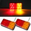 2Pcs LED Tail Lights Trailer Lights 10 LED Waterproof 12V Rear Stop Brake Turn Tail Lights Indicator Stop Light Marker Light New