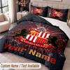 Sunderland FC Printed Bedding Set Custom Name Text 1 Duvet Cover 2 Pillowcases For Bedroom