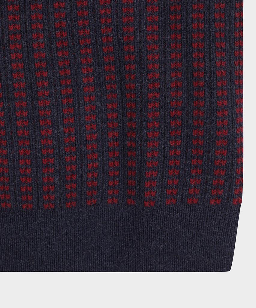 BROOKS BROTHERS Rip Stripe Dot Sweater (Burgundy) (Bbwrmm3907Eew)