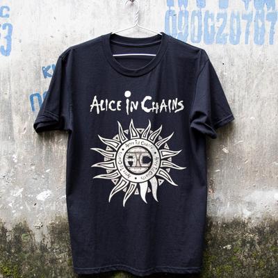 ALICE IN CHAINS Tribal Sun Унисекс Черная Футболка Размер S-5XL Унисекс Футболка