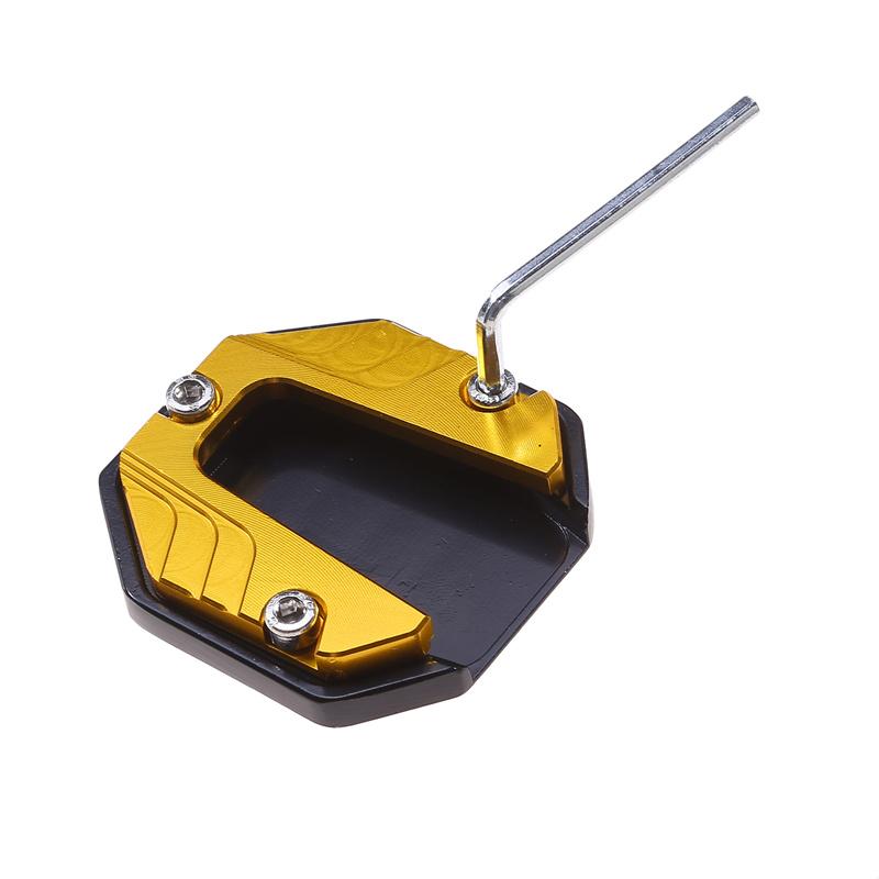 Motorcycle Aluminum Alloy Foot Support Pad Increased Anti-Slip Base Side Support Extended Foot Pad for Motorcycle Bicycle