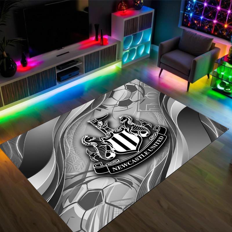 Футбольный дизайн Newcastle United Хрустальный бархатный ковер Уютный Не?Нескользящий ковер с принтом для спальни, гостиной, прихожей