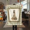 1PC Meerkat Bowtie Patterned Flannel Blanket Suitable For All Seasons for Home Decor Warmth and Comfort Halloween Gifts Christmas Gifts