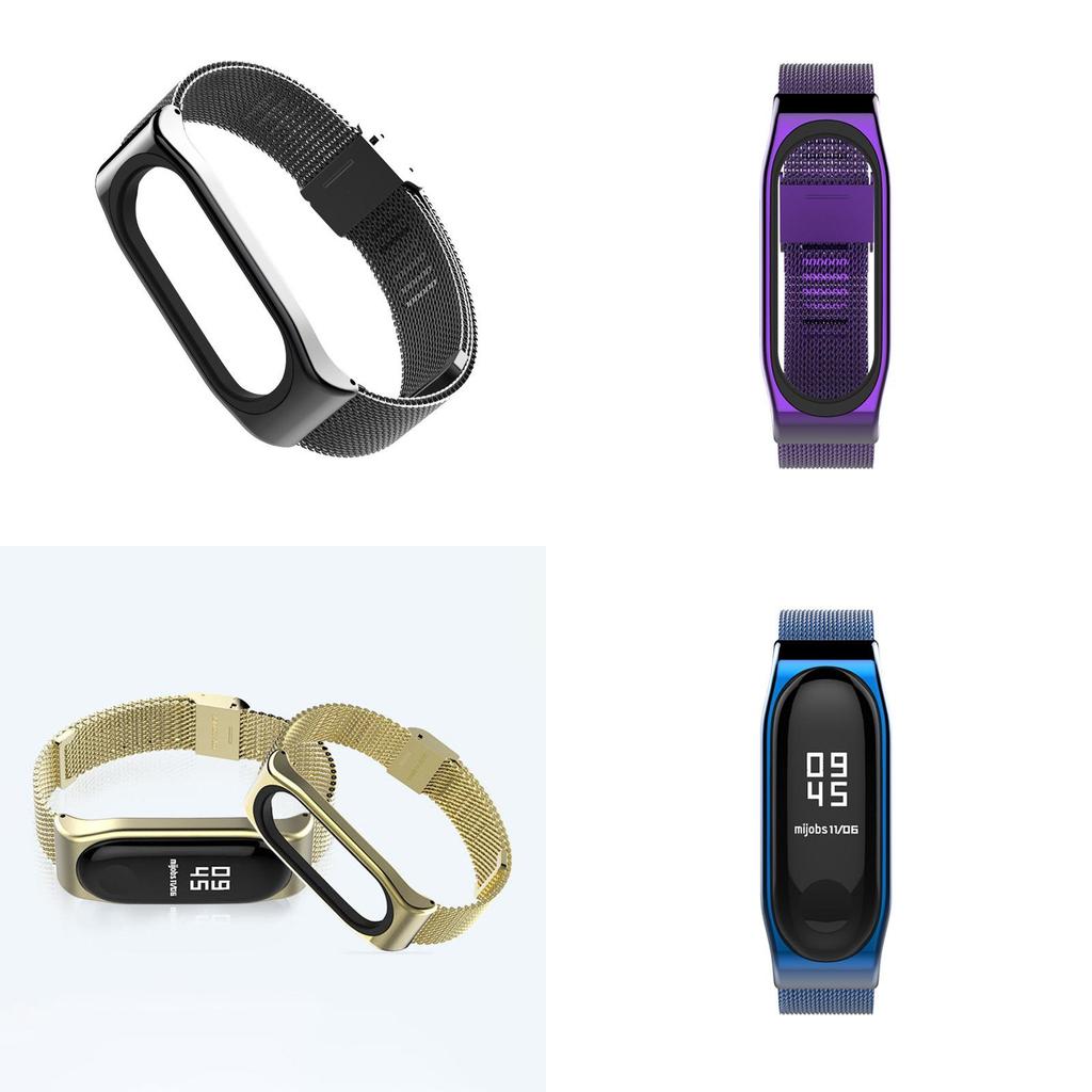 Магнитный браслет из нержавеющей стали премиум-качества для Xiaomi Mi Band 3 с вневременным дизайном