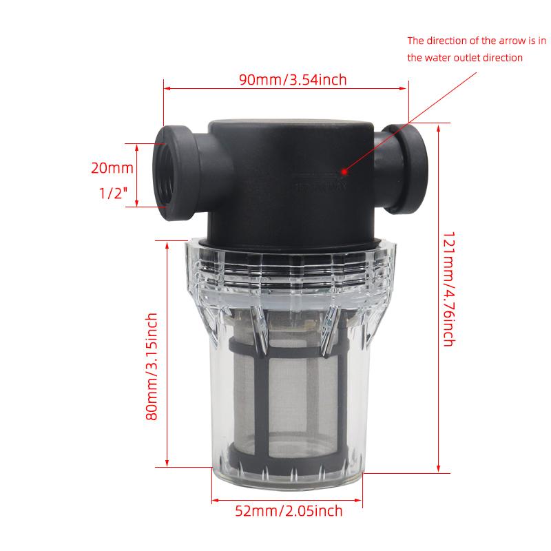 Garden Watering Filter 1/2'' 3/4'' 1'' Plastic Irrigation System Impurity Prefilter Aquaculture Household Water Pipe Filter