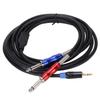 TC195BULS01 Кабель-адаптер 3,5 мм на двойной 1/4 дюйма монофонический аудио для аудиооборудования 3 м